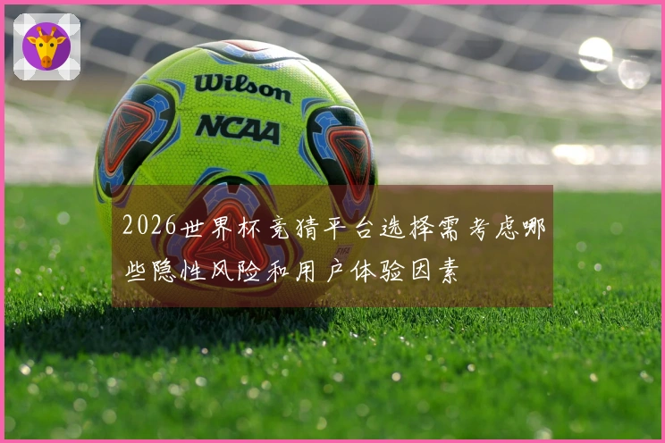 2026世界杯竞猜平台选择需考虑哪些隐性风险和用户体验因素